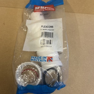 McAlpine Universal flexibler Ablaufverbinder 1'' 1/2 Teilenr. Flexcon6