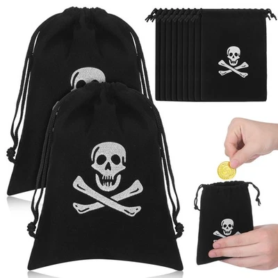 12 Pcs Sac De Rangement Pochette D'halloween Sacs Fête Petits À Cordon - Photo 1/4