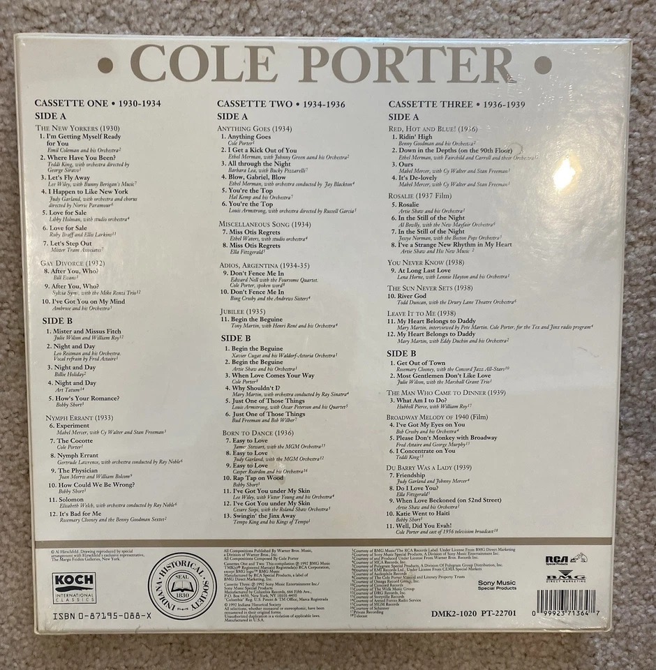 Cole Porter Centennial Collection - Never Opened - Cole Porter In The Thirties - Image 2 of 2