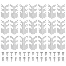 20 Pcs Baseboard Corner Protectors, Metal Edge Cover with Screws, Silver