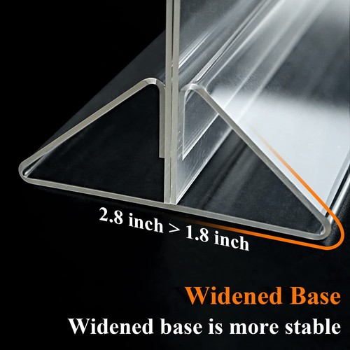 Acrylic Sign Holder 85 x 11 Double Sided T Shape Menu Table Stands Plastic Pape - Picture 5 of 7