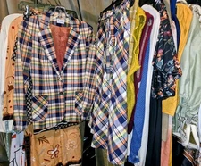 21 Pc 70s Fall Vintage Women Clothing Lot For Resale Dress Pants Blouse Skirt