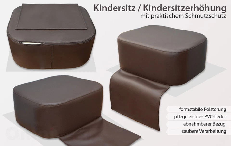 Kindersitz Braun Sitzkissen Friseurstuhl Kinderstuhl Kinderkissen Sitzerhöhung - Bild 2 von 2