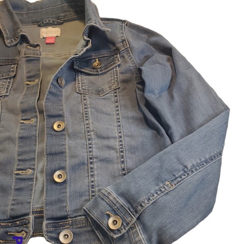 Children's Place Girls Light Blue Jean Jacket Size 10/12 - Picture 4 of 6