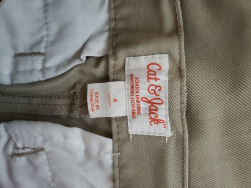 Cat & Jack Kids School Uniform Pants Flat Front Adjustable Waist Size 4 NEW - Picture 6 of 7