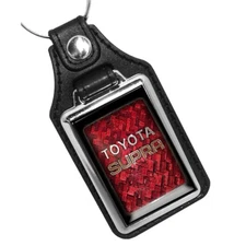 Compatible with 1986 - 1990 Supra Burgundy Gold Design Key Ring