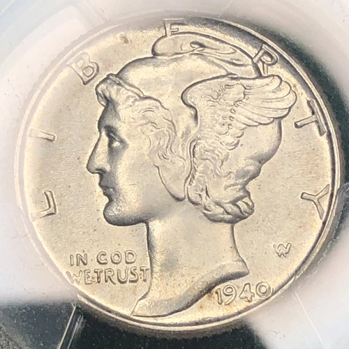 1940 Mercury Dime - 10c PCGS MS66 FB - Full Bands Gem