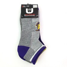 Official NBA LA Los Angeles Lakers Mens Shoe Size 6-12 Low Cut Socks 3 Pack