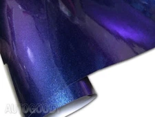 12" x 60" Gloss Metallic Chameleon Purple Blue Vinyl Film Wrap Air Bubble Free