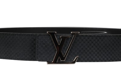 Louis Vuitton Mens Mini Damier 40mm LV Initials Belt Blue  display picture 1