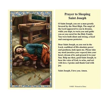 (2 copies) Sleeping St. Joseph Holy Prayer Card Cardstock Catholic