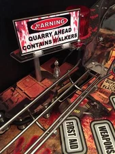 Warning Quarry Sign MOD for Stern's The Walking Dead pinball machine - BRAND NEW