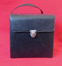 Vintage Hard Leather Black Case for Cameras and Accessories..