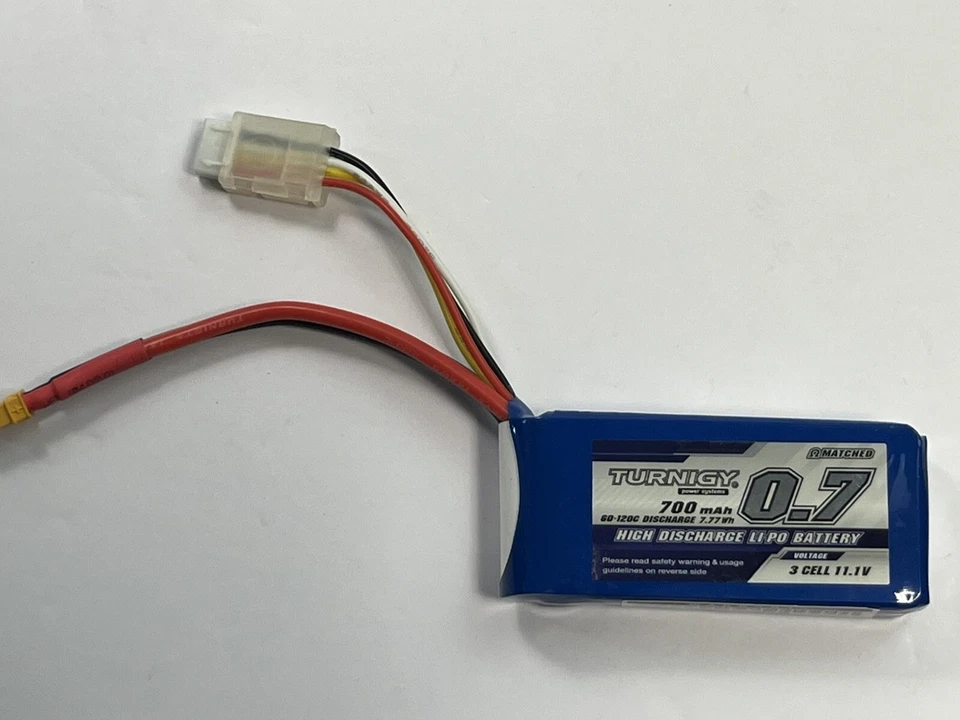 Turnigy 700mAh 3S LiPo Battery Pack 11.1V 60C 120C XT30 Connector Plug - Image 2 of 3
