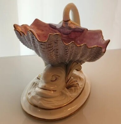 Mermaid Dolphin Conch Tail Majestic Underwater Creature Nautical Elegance 