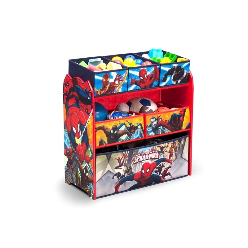 Delta Children SpiderMan Fabric Multi Bin Toy Organizer in Multi