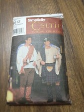 Simplicity Celtic Costume Pattern 8913 Size AA - XS, S, M,