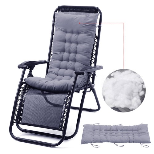 Sun Lounger Recliner Sofa Garden Chair Seat Pad Replacement Cotton Cushion Cover - Picture 17 of 46