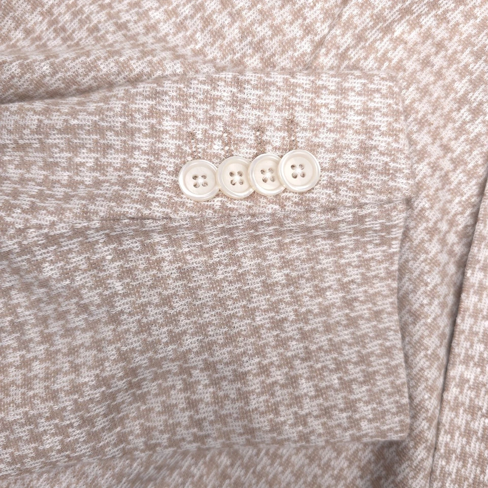 $645 Hugo Boss Hanry Pata de Gallo Jersey Calce Ajustado Deportivo Abrigo Chaqueta Para Hombres Talla 42L Foto 4 de 4