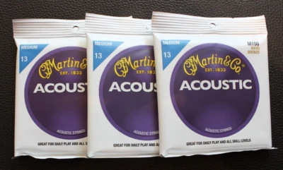 3 x MARTIN SAITEN-SATZ BRONZE ACOUSTIC M 150 FÜR WESTERN-GITARRE *NEU/NEW*