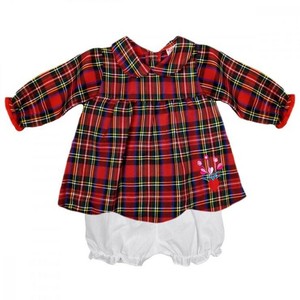 baby girl tartan outfit