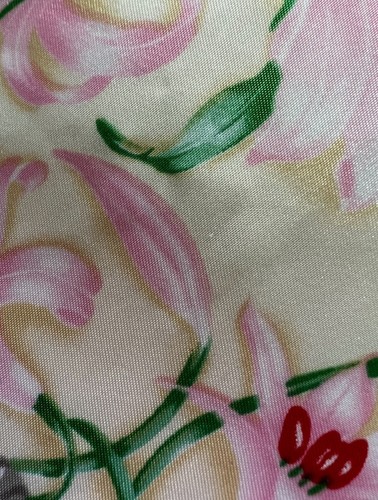 PIERRE BALMAIN White Pink Silky Print Large Vintage Head Square Scarf Ladies 28" - Picture 19 of 20