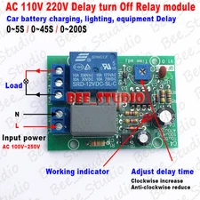 AC 110V 120V 220V 230V Adjustable Time Delay Timer Turn OFF Switch Board Module