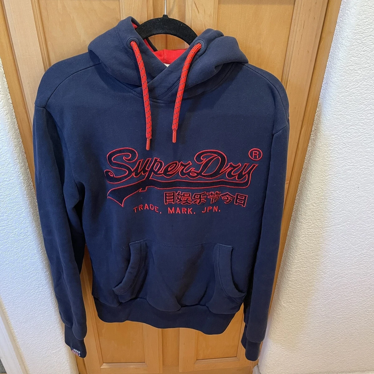 Mens blue superdry hoodie 2025