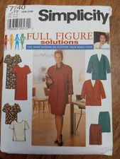 SImplicity 7740 Full Figure Career Separates Misses Sizes 18W-24W New Uncut