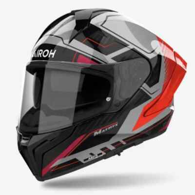 Airoh MATRYX Rocket Fluo Red Gloss Full Face Helmet Size XL