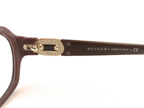 New Authentic Bvlgari 4071-B 5177 Brown Pearl 53mm Frames Eyeglasses Italy RX - Picture 6 of 12