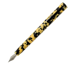 Tibaldi Perfecta LP Vinyl Yellow Fountain Pen, New in Box, Made in Italy