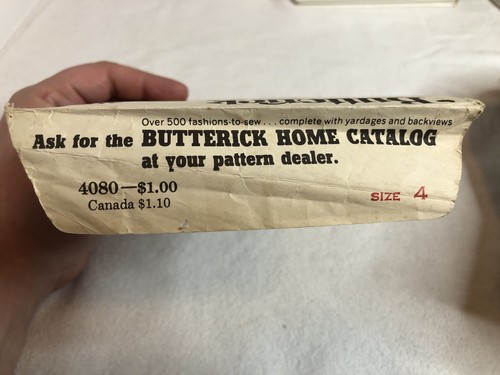 Vintage Butterick Sewing Pattern 4080 Girls Cape & Dress 1970's Size 4 - Picture 3 of 4