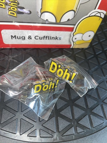 The Simpsons: Homer Simpson Mug and Cuff Links Gift Box Set 2010 Authentic ✅ - Foto 2 di 11