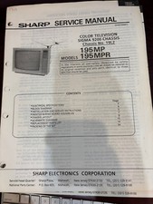 ORIG. SHARP 195MP 195MPR TV Repair Service Manual ORIGINAL