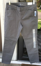Old Navy sz 6 Pixie Chino Pants Blank Slate Gray New D7