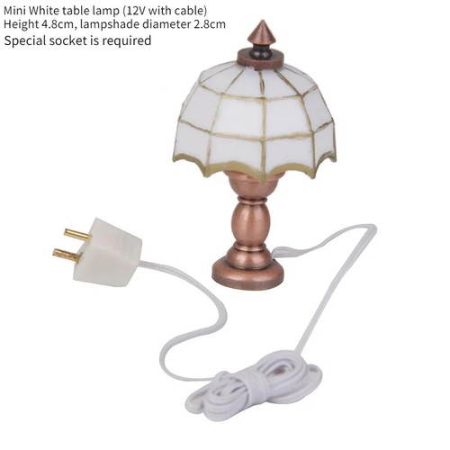 Miniatur Puppenhaus Mini Möbel Zubehör Tischlampe Beleuchtung Deko, - Bild 33 von 50