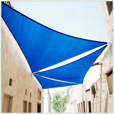 ColourTree Blue Custom Size Triangle Sun Shade Sail Canopy Fabric Outdoor Patio