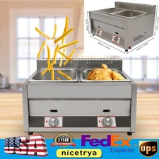 Commercial Countertop Gas Fryer Deep Fryer Propane Stainless Steel 12L