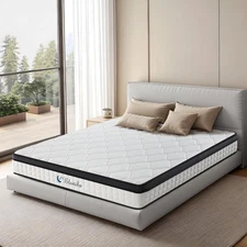 Queen Size 10 Inch Gel Memory Foam Mattress with Individual Pocket Spring for...