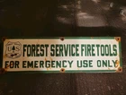 Vintage US Forestry Service Porcelain Sign National Park Service 20"x 6" Gas Oil