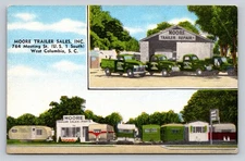 Postcard Moore Trailer Sales Inc US 1 South West Columbia  South Carolina P547