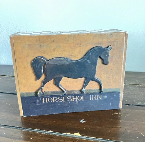 Vintage Warren Kimble Horseshoe Inn Primitive Horse Stationary Set
