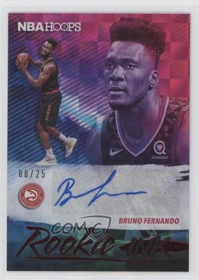 2019-20 Panini NBA Hoops Rookie Ink Red 8/25 Bruno Fernando #RI-BFN Auto RC 9ih