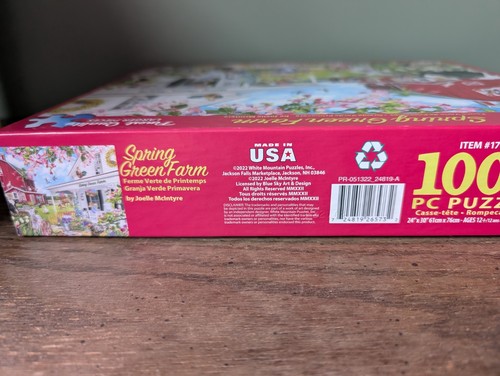 Lot 2 White Mountain 'Spring Green Farm & Mom's Craft Room' 1000 pc puzzles - Picture 8 of 9