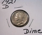 1921-D Silver Mercury Dime