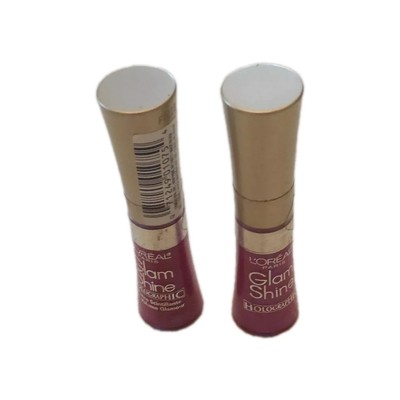 Lot of Two L'Oreal Glam Shine Dazzling Plumping Lip Color # 650 Fusion