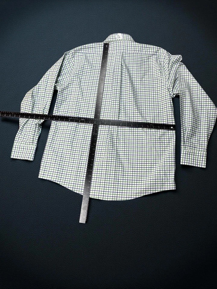 Camisa de calle Dockers Battery para hombre blanca verde azul grande. NUEVO CON ETIQUETAS $55 Foto 3 de 4