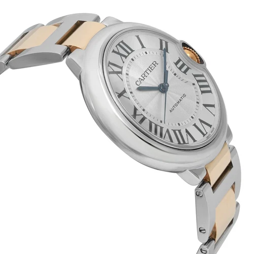 Cartier Ballon Bleu 36MM Gold Steel Silver Dial Automatic Unisex Watch W2BB0012 - Picture 4 of 6