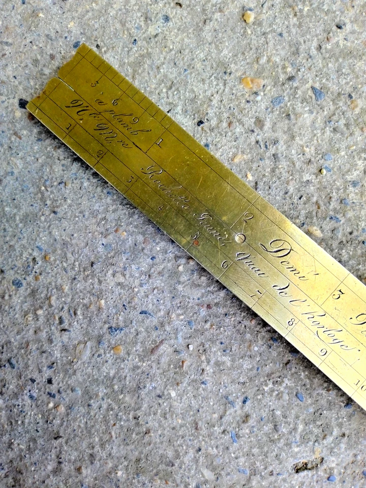 ANCIEN DEMI PIED DE ROY EQUERRE - ROCHETTE PARIS -OUTIL DE MESURE SCIENTIFIQUE- - Photo 4/4